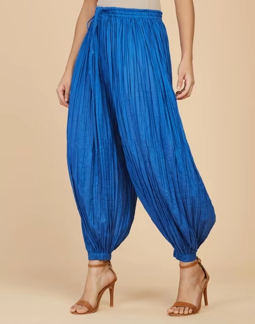 Blue Cotton Full Length Salwar