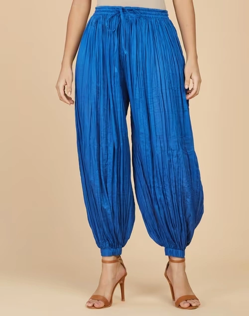 Blue Cotton Full Length Salwar