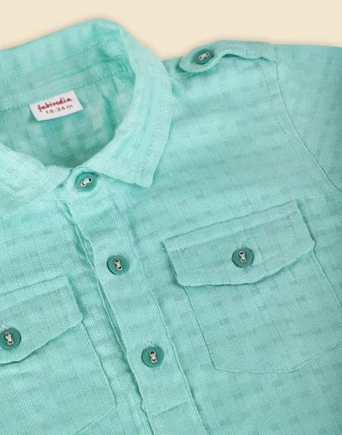 Turquoise Viscose Blend Dobby Straight Kurta Set 4 Turquoise Viscose Blend Dobby Straight Kurta Set