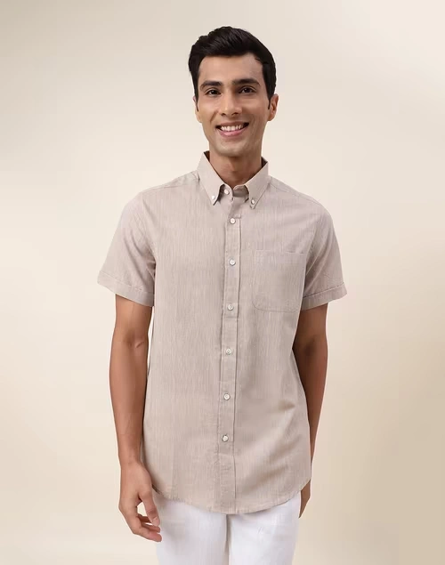 Beige Cotton Shirt