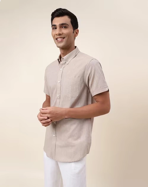 Beige Cotton Shirt
