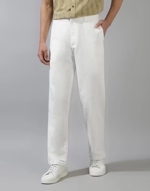 White Cotton 808 Straight Leg Pants