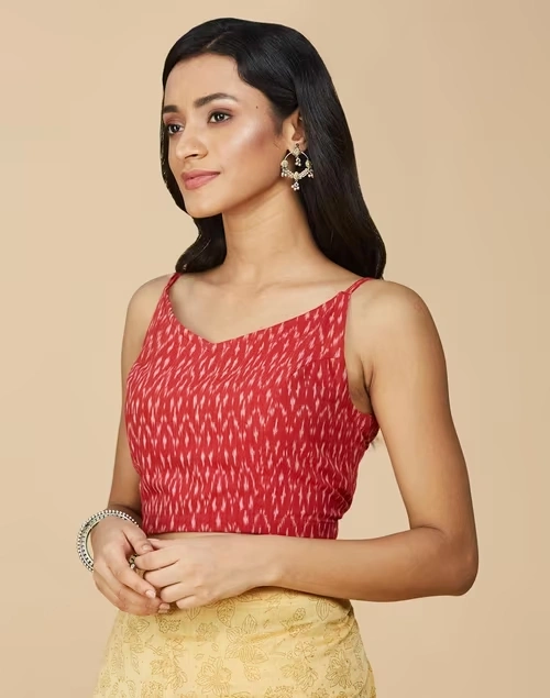 Pink Cotton Ikat Blouse