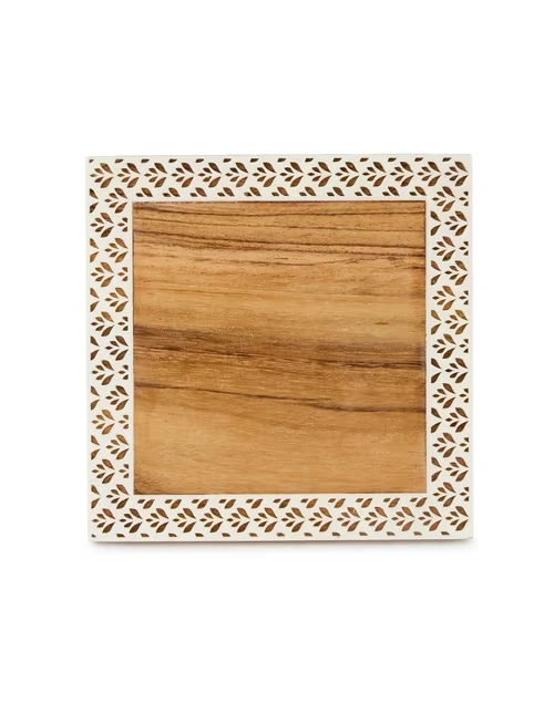 Brown Aavegh Cutwork Wood Trivet Set Of 2