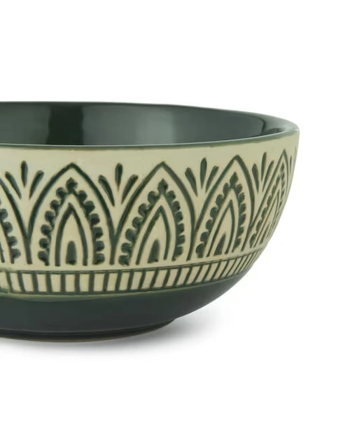 Green Leela Ceramic Serving Bowl Large