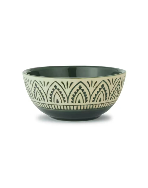Green Leela Ceramic Serving Bowl Small