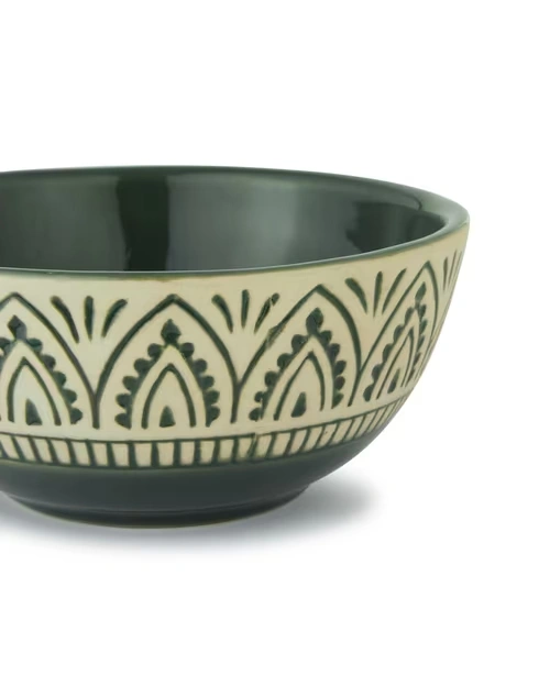 Green Leela Ceramic Serving Bowl Small