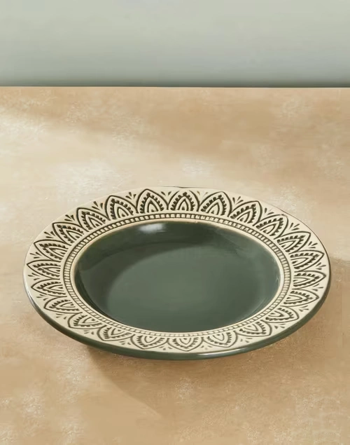 Green Leela Ceramic Quarter Plate