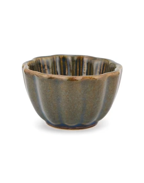 Green Phulwari Ceramic Chutney Bowl