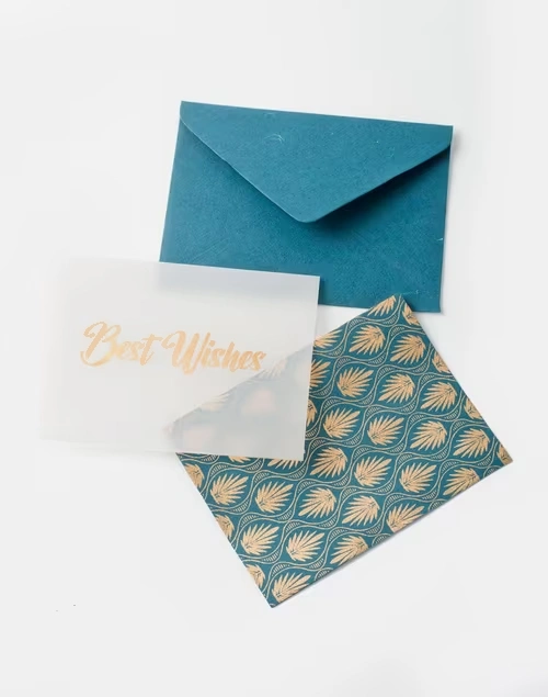 Blue Paper Printed Gift Card Set Of 12