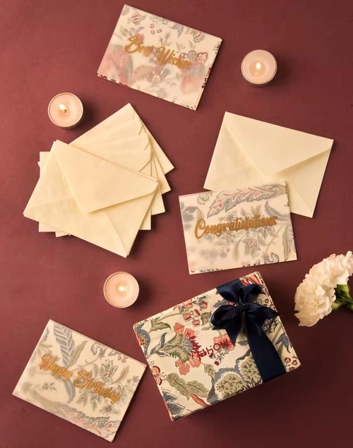 Multi Paper Printed Gift Card Set Of 12