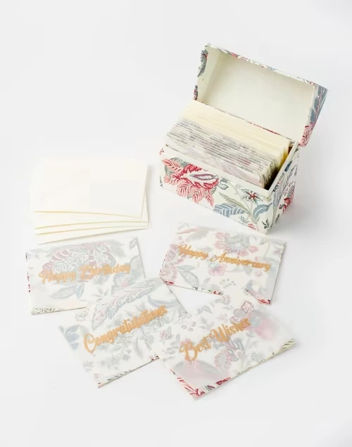 Multi Paper Printed Gift Card Set Of 12