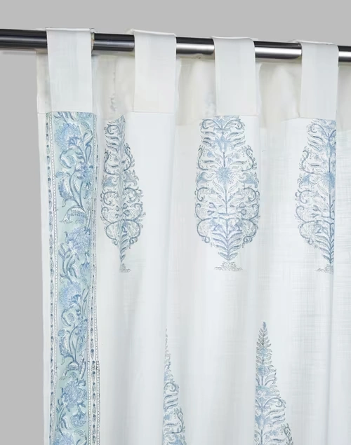 Blue Sirsa Cotton Hand Block Printed Semi Sheer 5 Feet | 1Pc 4 Blue Sirsa Cotton Hand Block Printed Semi Sheer 5 Feet | 1Pc