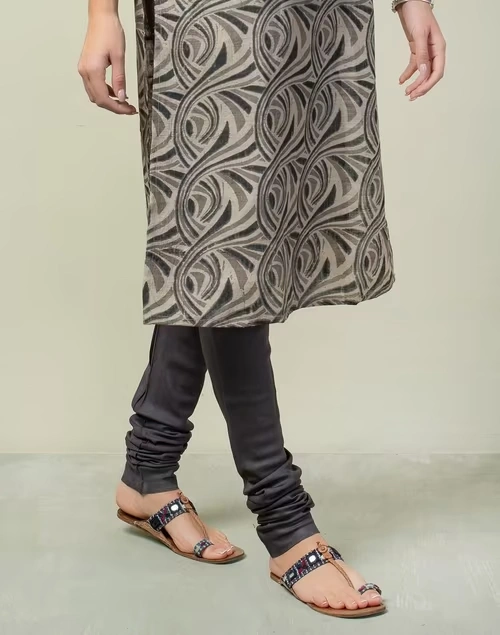 Viscose Tussar Tie Up Churidar