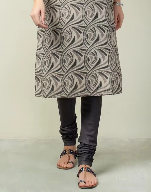 Viscose Tussar Tie Up Churidar