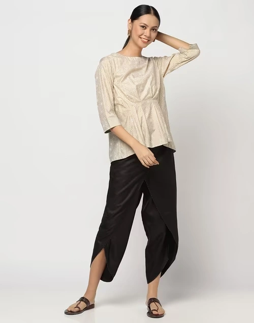 Modal Rayon Blend Printed Top