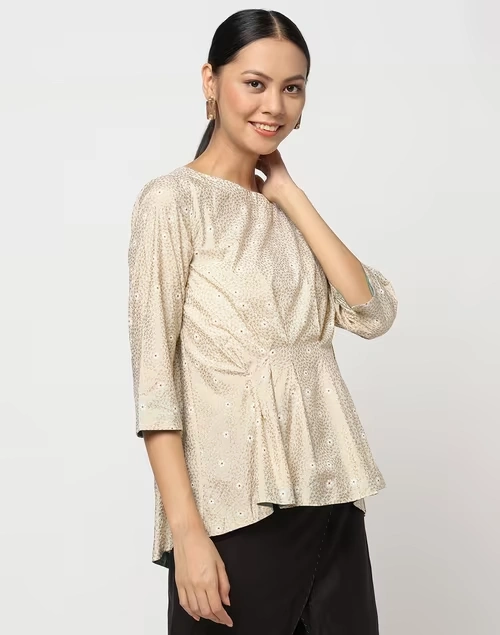 Modal Rayon Blend Printed Top 4 Modal Rayon Blend Printed Top