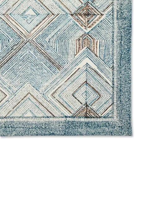 Blue Earth Files Cotton Hand Block Printed Mat | Set of 6 3 Blue Earth Files Cotton Hand Block Printed Mat | Set of 6