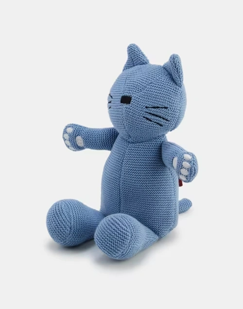 Blue Cotton Cat Toy 3 Blue Cotton Cat Toy