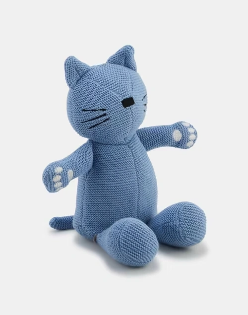 Blue Cotton Cat Toy 4 Blue Cotton Cat Toy