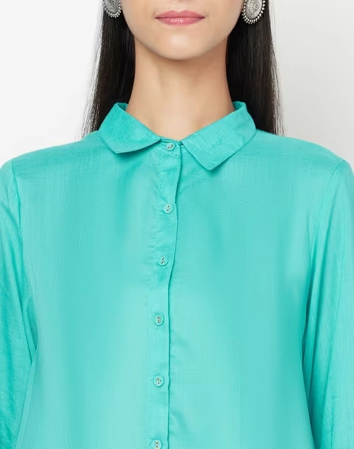 Modal Slub Asymmetric Shirt