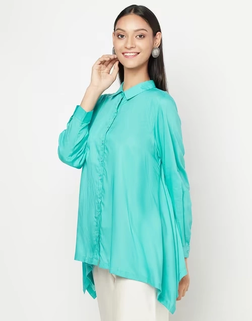 Modal Slub Asymmetric Shirt 3 Modal Slub Asymmetric Shirt