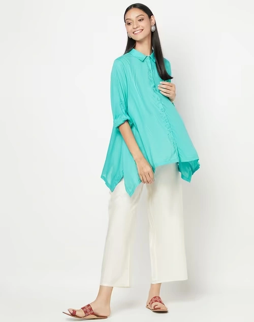 Modal Slub Asymmetric Shirt 4 Modal Slub Asymmetric Shirt