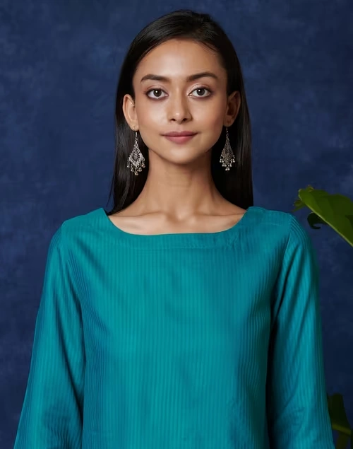 Viscose Tussar Dobby Weave Top