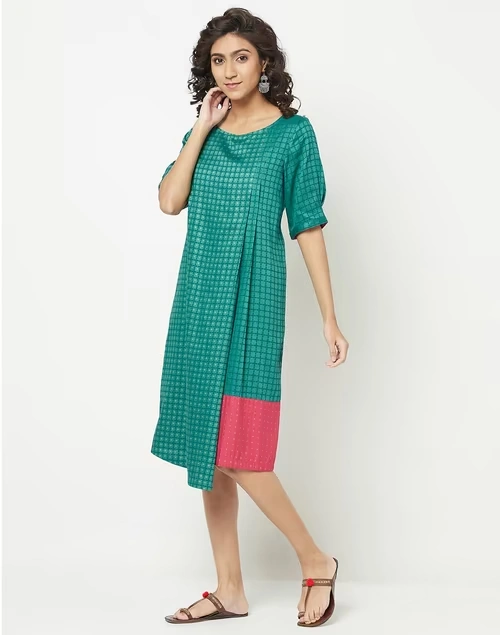 Modal Printed Knee Length Dress 3 Modal Printed Knee Length Dress