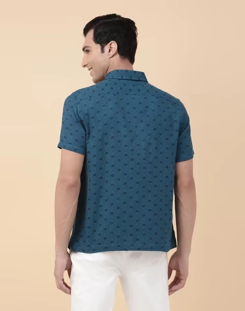 Blue Cotton Bush Shirt