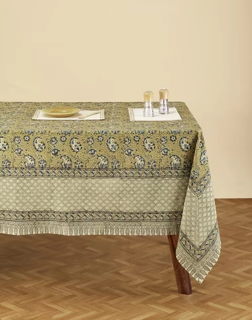 Multi Cotton Printed Table Cover Kalamkari 4 Seater