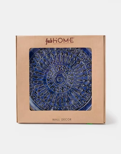 Blue Gulmohar Wood Wall Plate