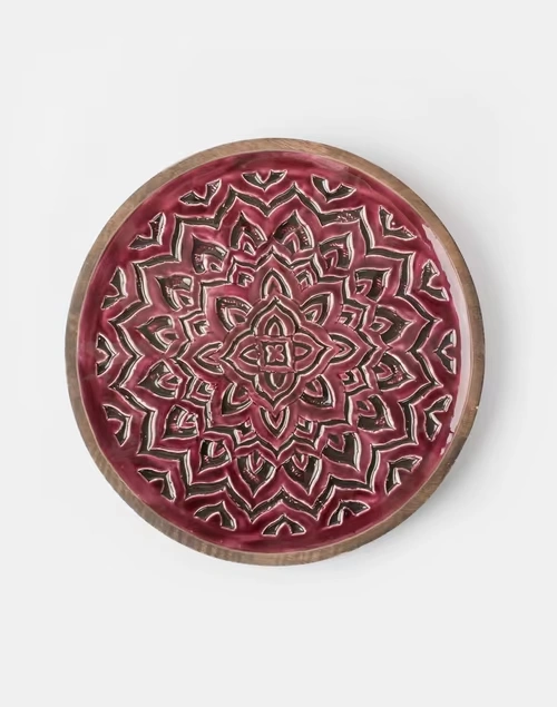 Purple Gulmohar Wood Wall Plate
