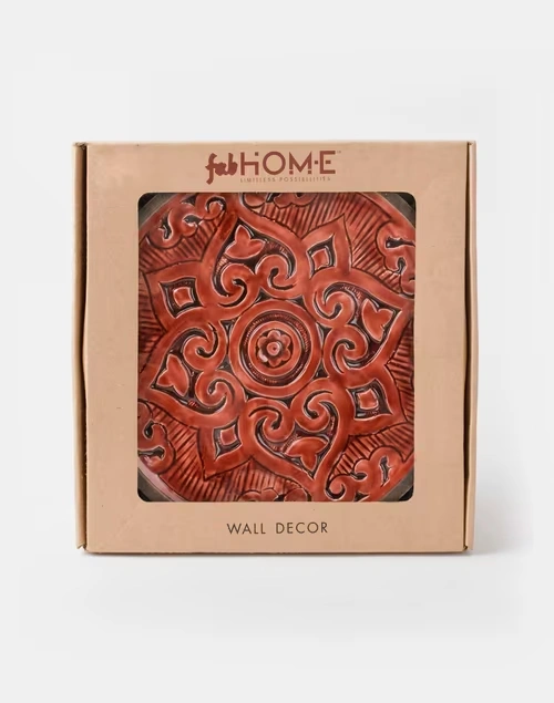 Maroon Gulmohar Wood Wall Plate