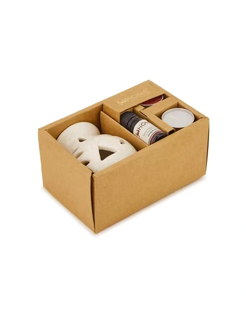 Multi Ceramic Glazed Gulmohar Diffuser Gift Set