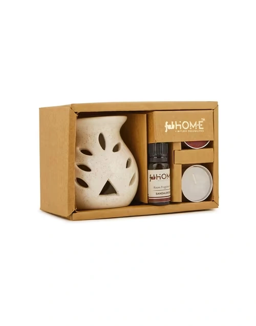 Multi Ceramic Glazed Gulmohar Diffuser Gift Set 3 Multi Ceramic Glazed Gulmohar Diffuser Gift Set