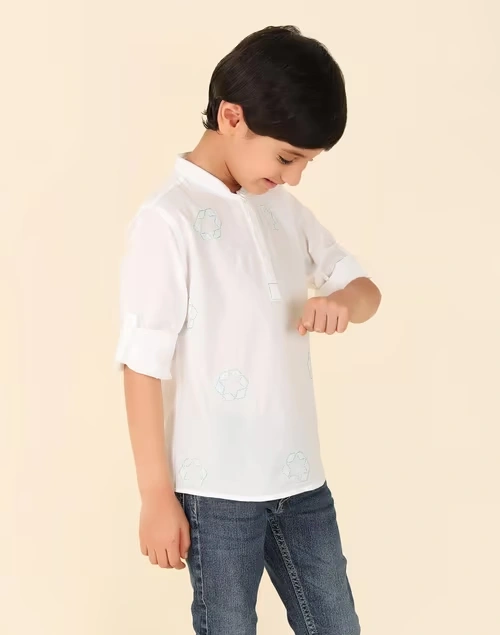 White Cotton Chikankari Kurta Short 3 White Cotton Chikankari Kurta Short