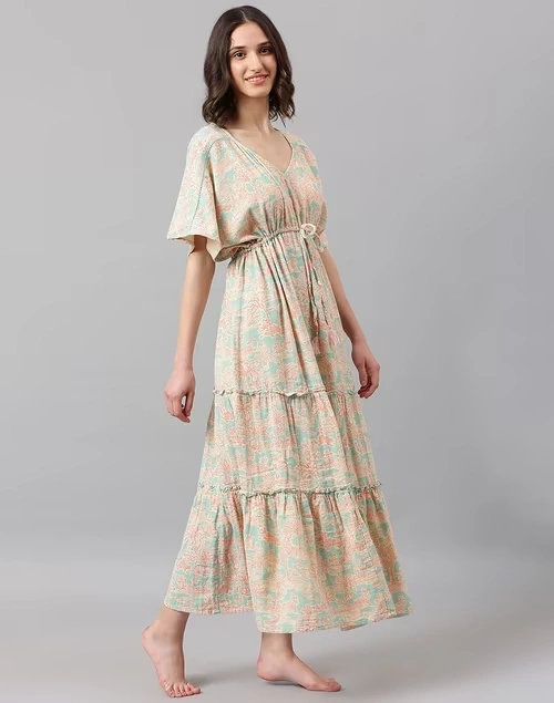 Cotton Printed Night Dress 3 Cotton Printed Night Dress