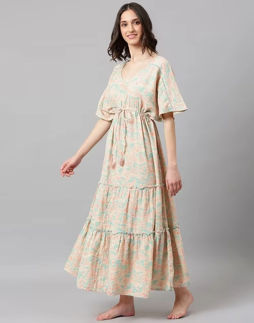 Cotton Printed Night Dress 4 Cotton Printed Night Dress