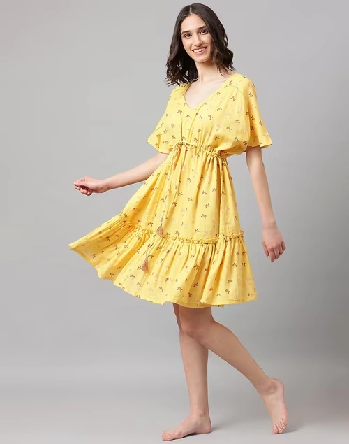 Cotton Printed Night Dress 3 Cotton Printed Night Dress