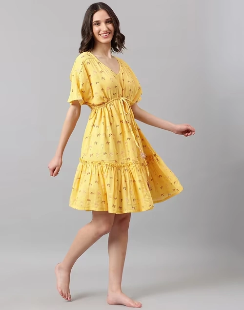 Cotton Printed Night Dress 4 Cotton Printed Night Dress