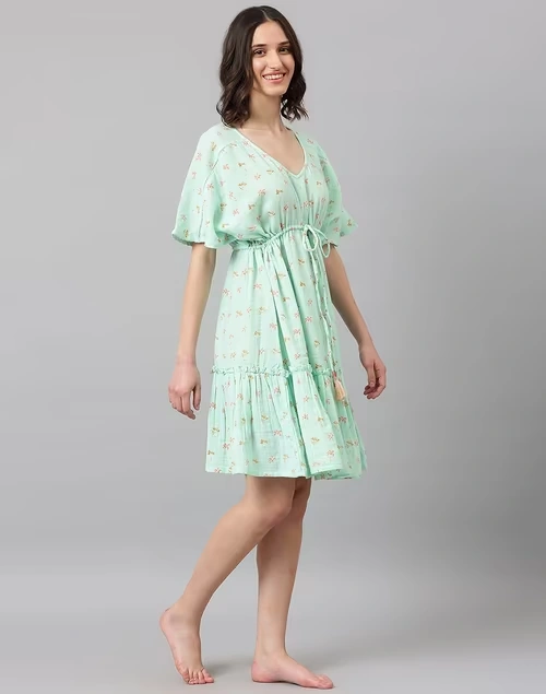 Cotton Printed Night Dress