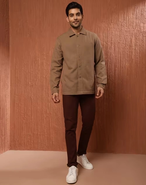 Brown Cotton Utility Jacket 4 Brown Cotton Utility Jacket