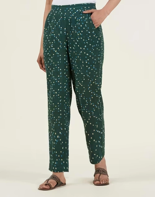 Cotton Dabu Printed Casual Pant