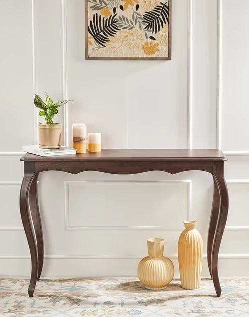 Brown Wooden Console Table