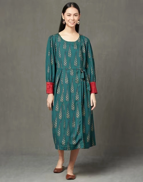 Rayon Blend Printed Dress