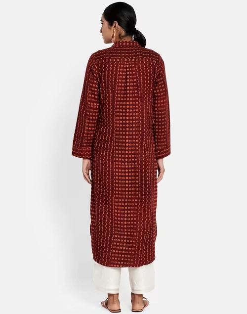 Cotton Linen Flax Printed Dress