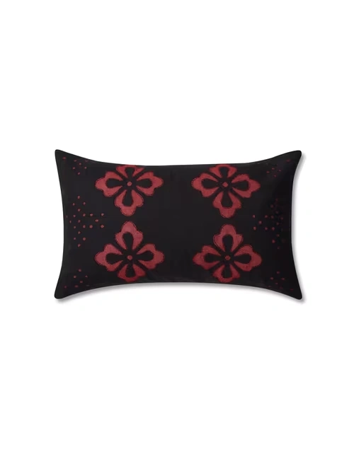 Black Cotton Embroidered Miran Cushion Cover