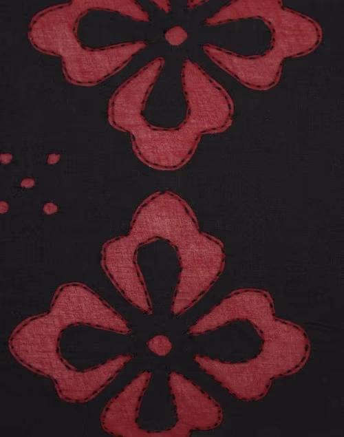 Black Cotton Embroidered Miran Cushion Cover 4 Black Cotton Embroidered Miran Cushion Cover