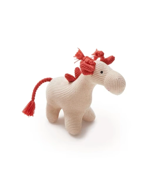 Beige Poly Filled Cotton Pony Toy